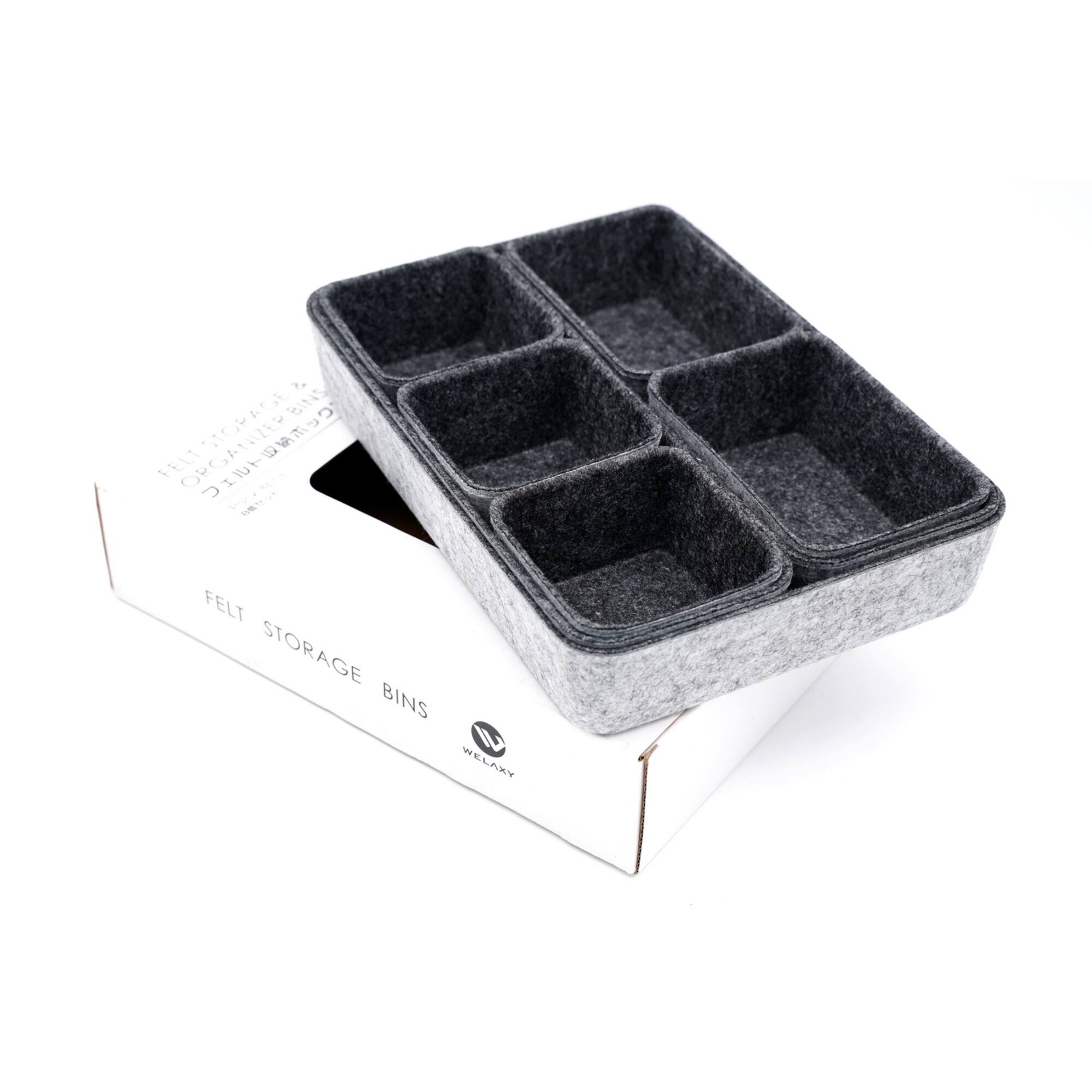 Welaxy Felt 8 Piece Drawer Organizer Tray Set